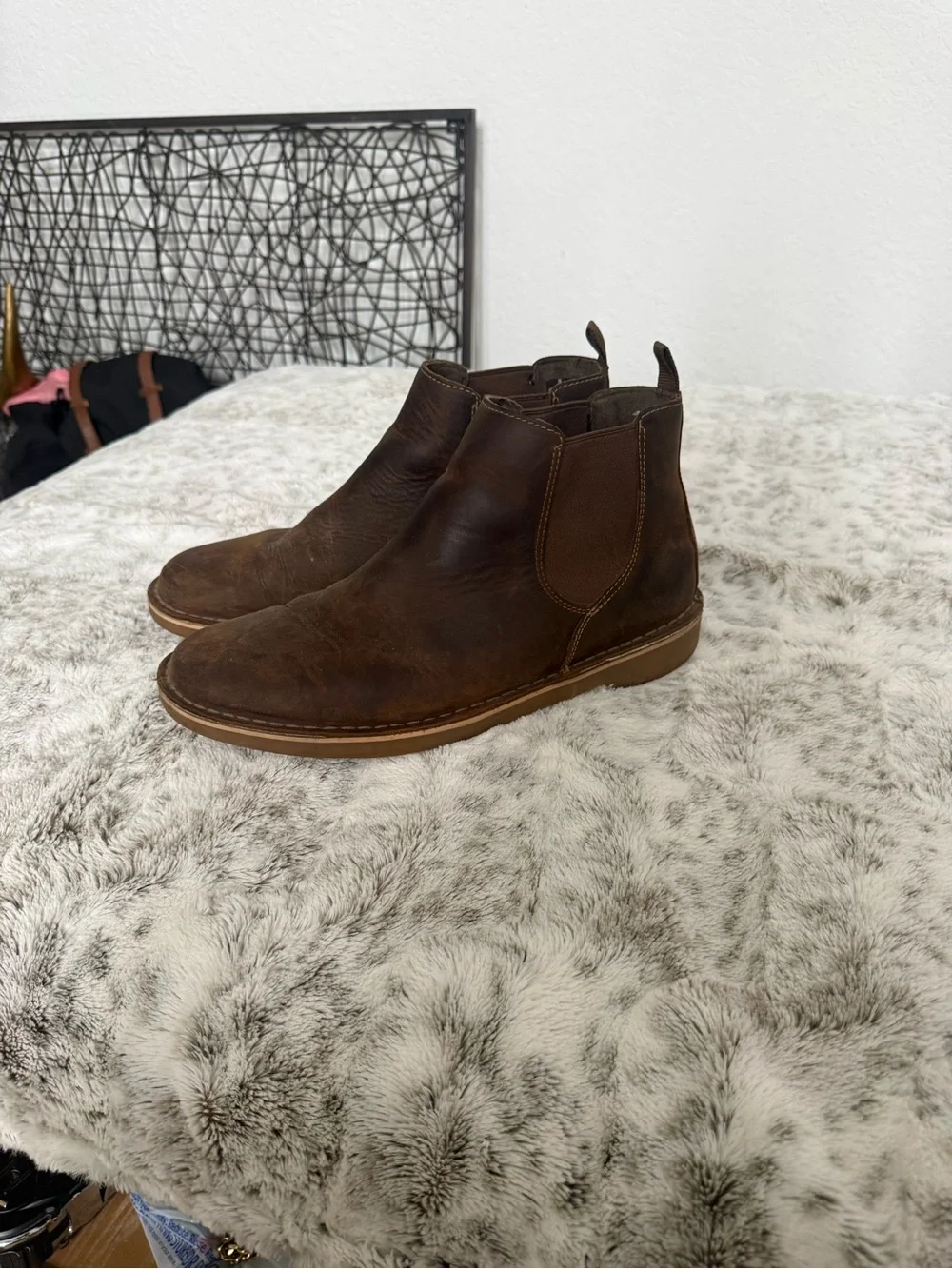 Clarks Brown Leather Chelsea Boots